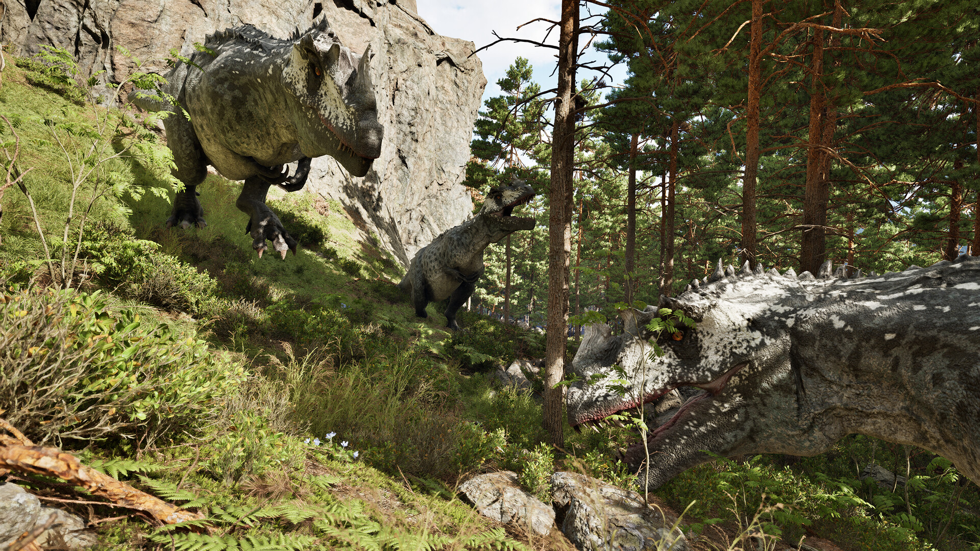 恐龙怪兽巢穴游戏截图-开放世界丛林探索场景